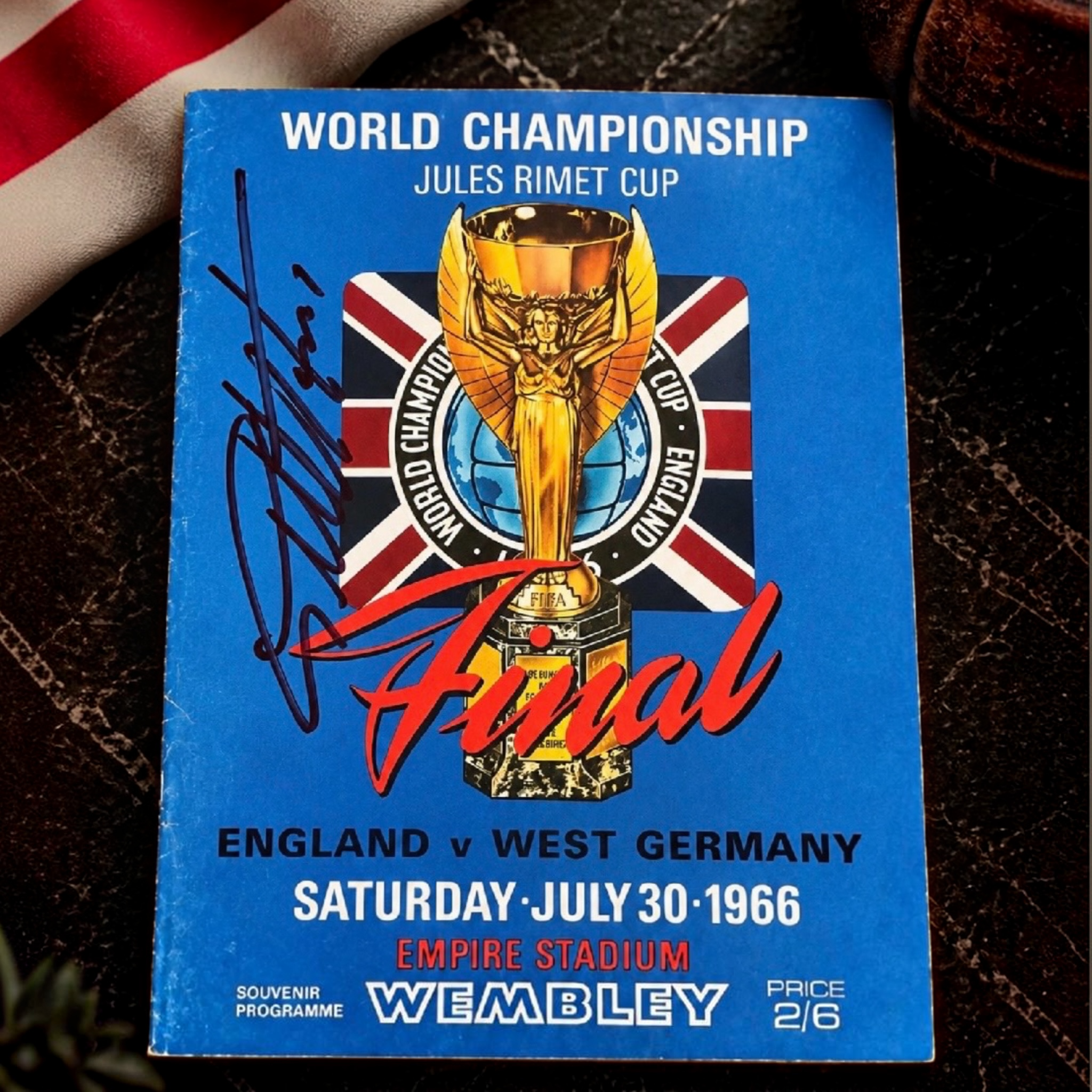 1966 World Cup Final Reproduction Programme, Signed by Sir Geoff Hurst