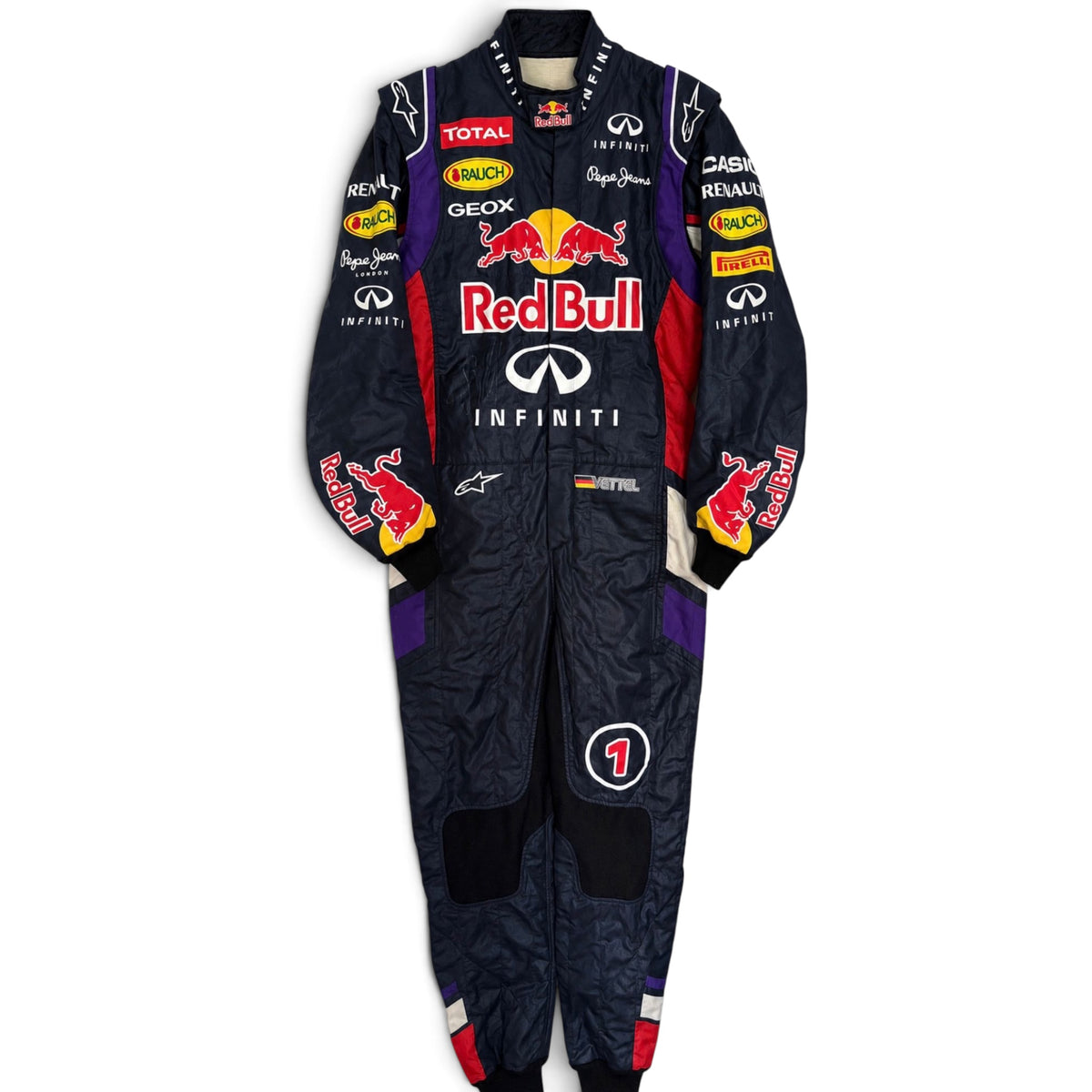 Sebastian Vettel 2014 Australia / Malaysia Worn Signed Red Bull Racing Race-Suit