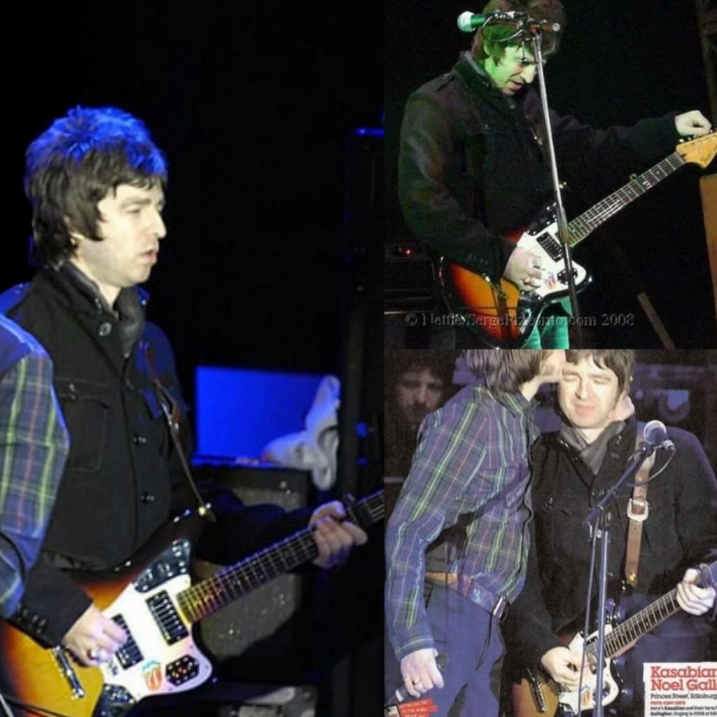 Noel Gallagher’s Fender Jaguar, Studio and Stage used most famously at the Hogmanay gig in Edinburgh with Kasabian, 2008. - SOLD!