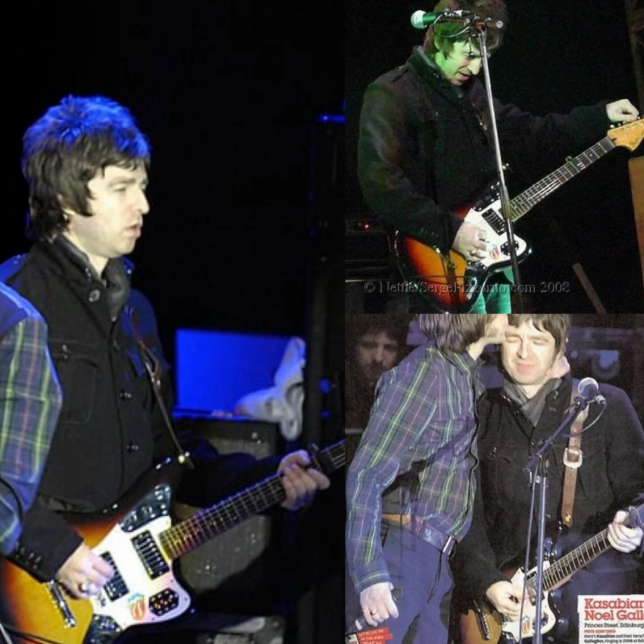 Noel Gallagher’s Fender Jaguar, Studio and Stage used most famously at the Hogmanay gig in Edinburgh with Kasabian, 2008. - SOLD!