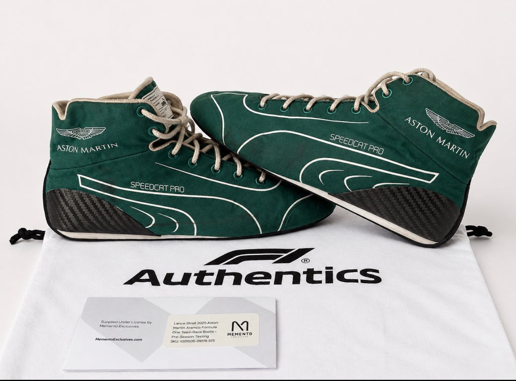 Lance Stroll Aston Martin F1 Team 2025 Pre-Season Worn Test Boots
