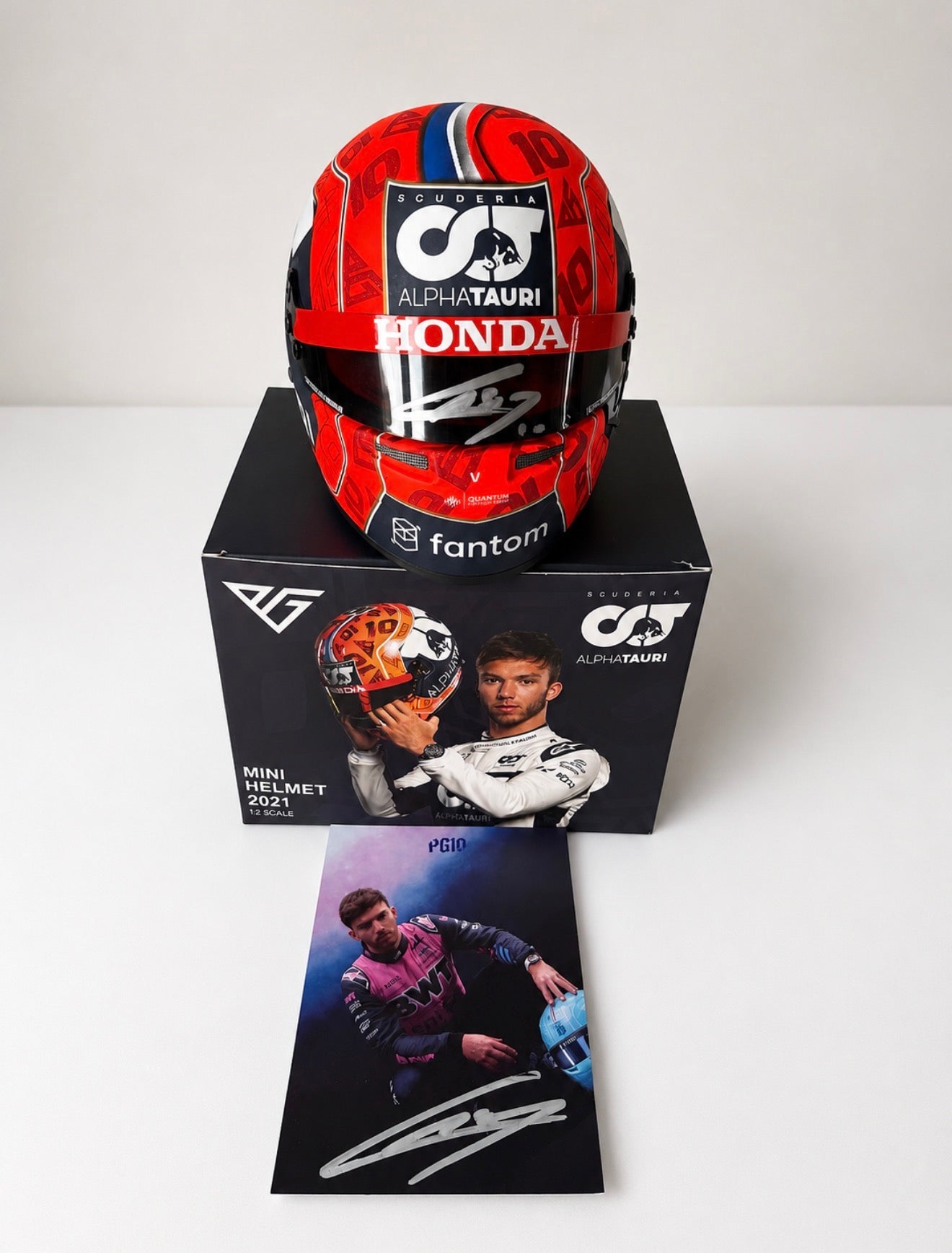 Pierre Gasly 2021 1:2 Scale Bell Signed Mini Helmet