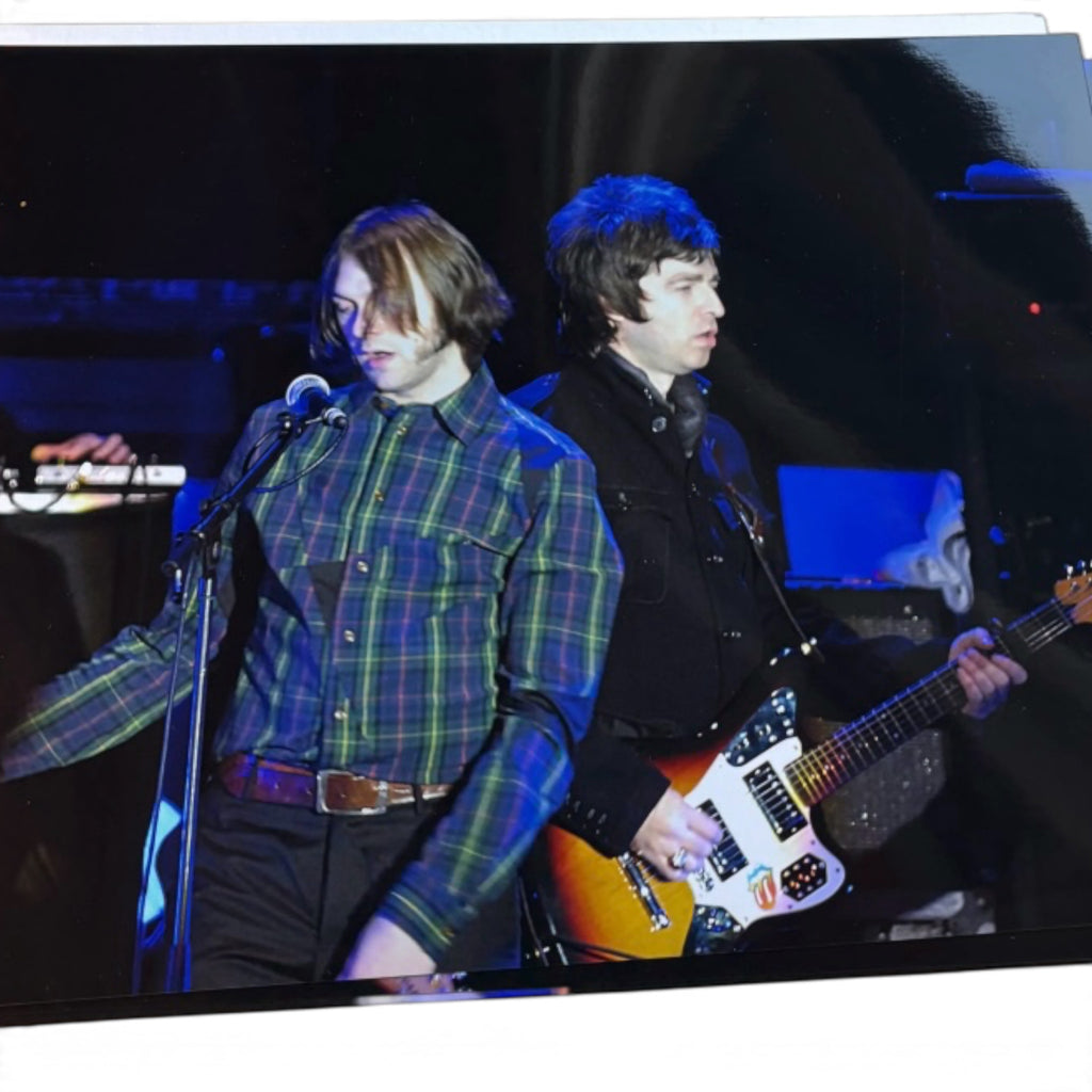 Noel Gallagher’s Fender Jaguar, Studio and Stage used most famously at the Hogmanay gig in Edinburgh with Kasabian, 2008. - SOLD!