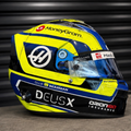 Ollie Bearman 2025 ‘Rookie F1 Season’ Mexico and Brazil Race Worn Helmet.