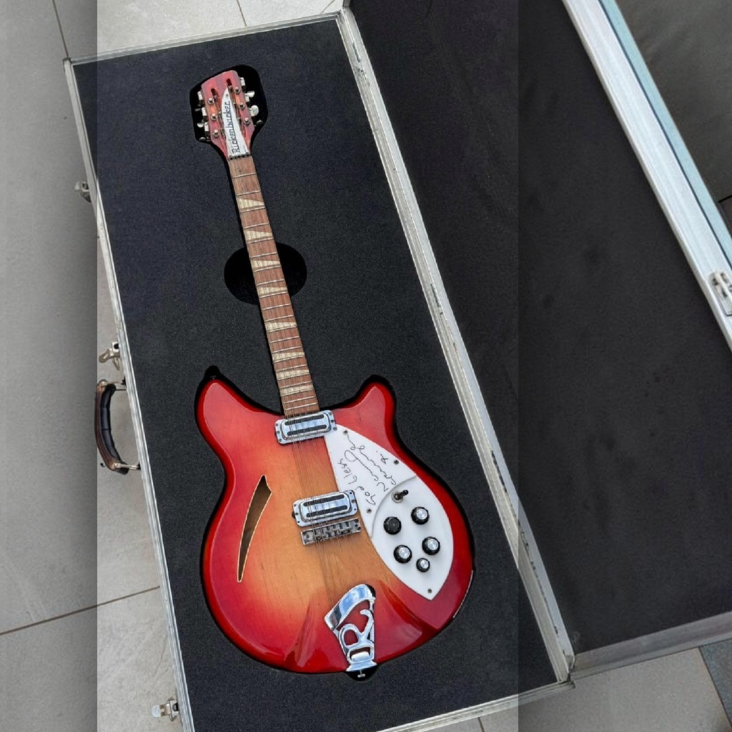 Oasis Noel Gallagher 1966 Rickenbacker Guitar, Studio Used and Hand Signed - Sold!