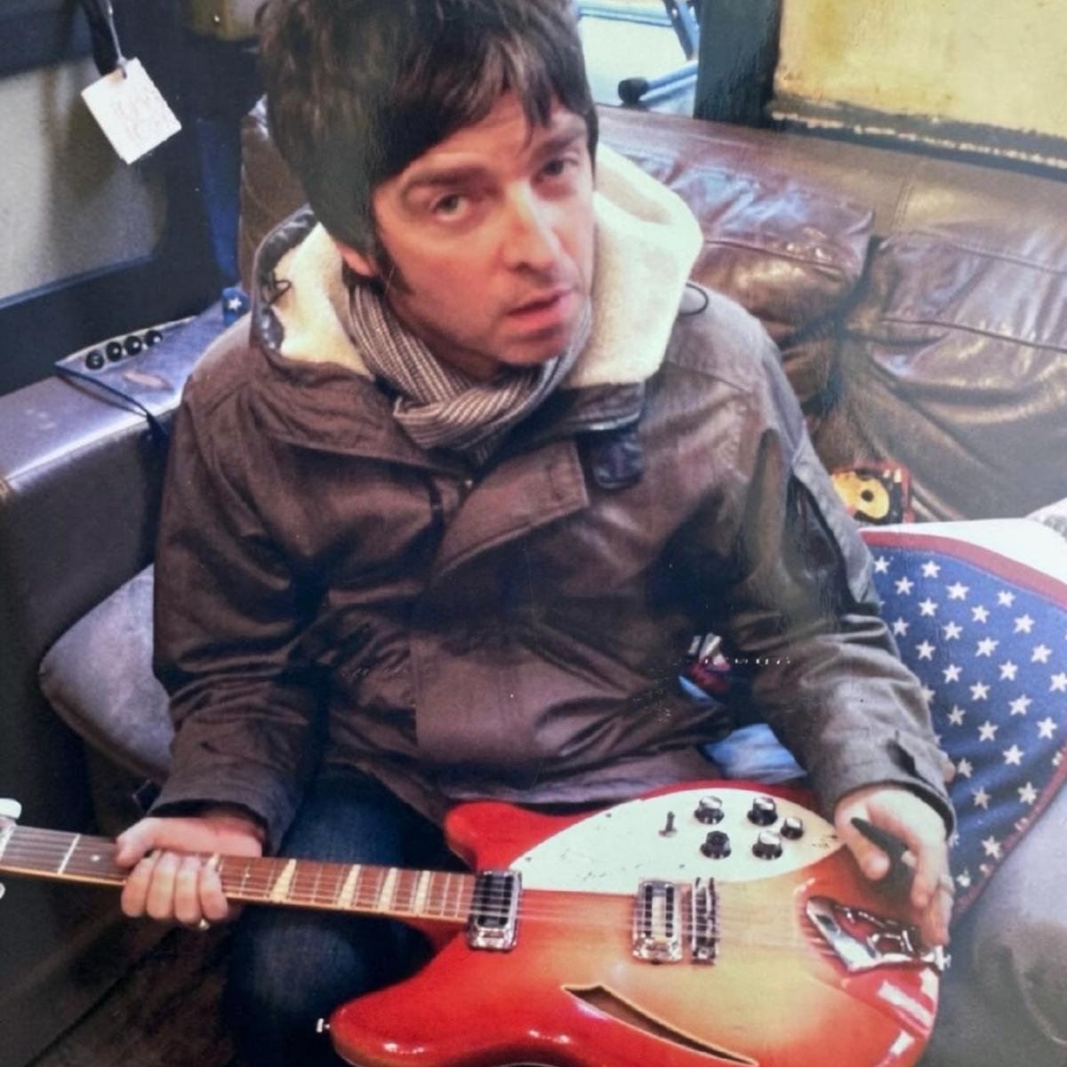 Oasis Noel Gallagher 1966 Rickenbacker Guitar, Studio Used and Hand Signed - Sold!