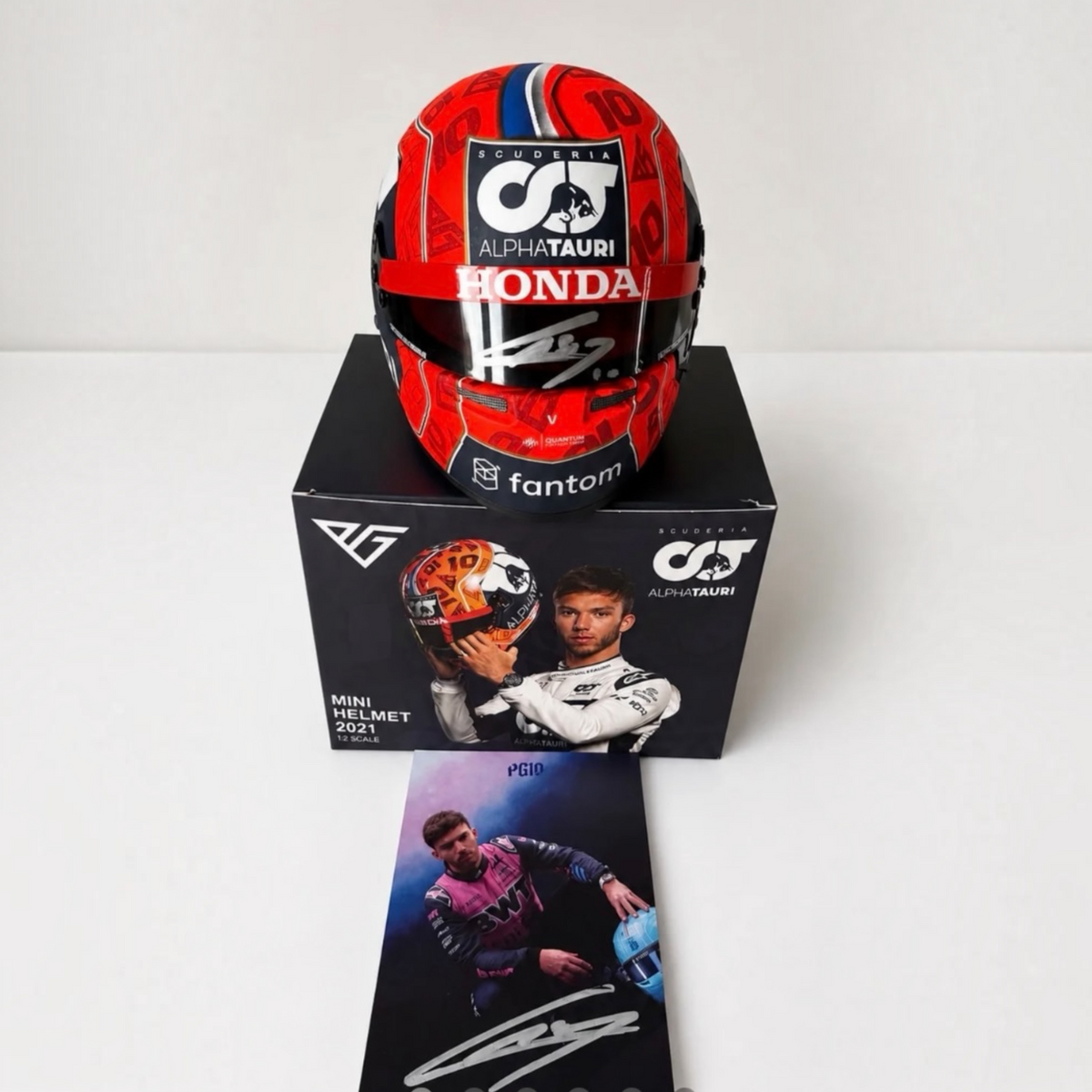 Pierre Gasly 2021 1:2 Scale Bell Signed Mini Helmet