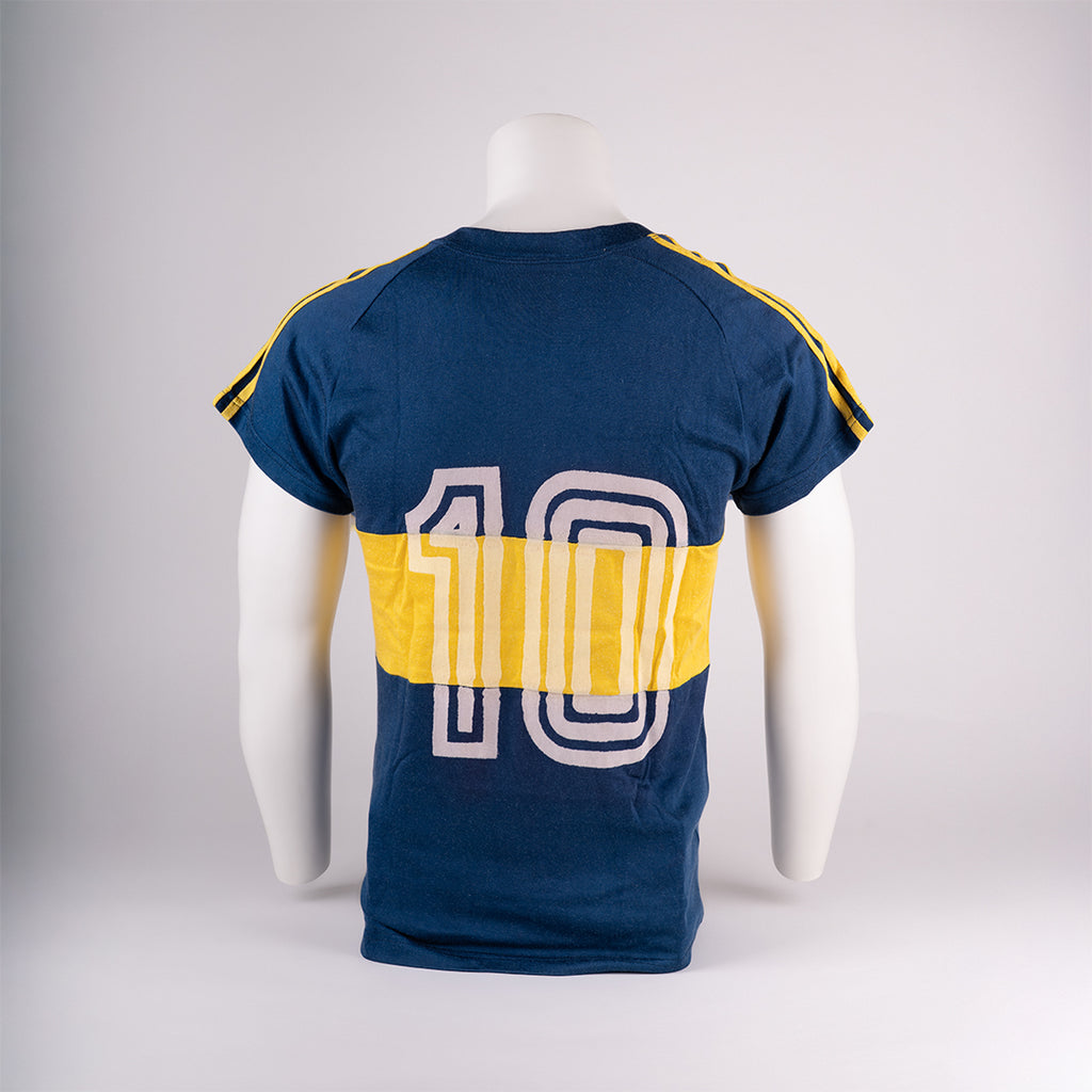 Diego Armando Maradona set of Two Iconic Match Worn Shirts, Boca and Barcelona.