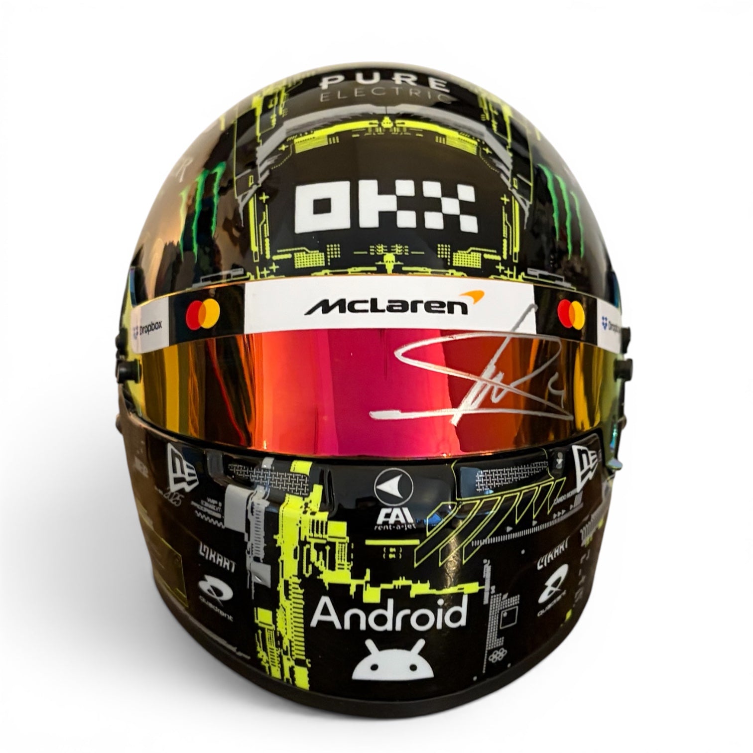 Lando Norris 2025 Test Livery 1:2 Scale Bell Mini Hand Signed Helmet