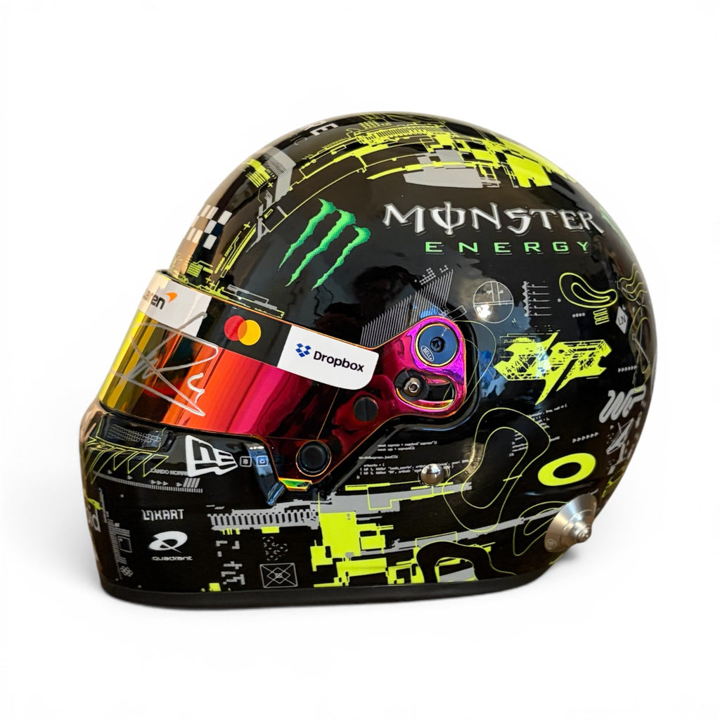 Lando Norris 2025 Test Livery 1:2 Scale Bell Mini Hand Signed Helmet