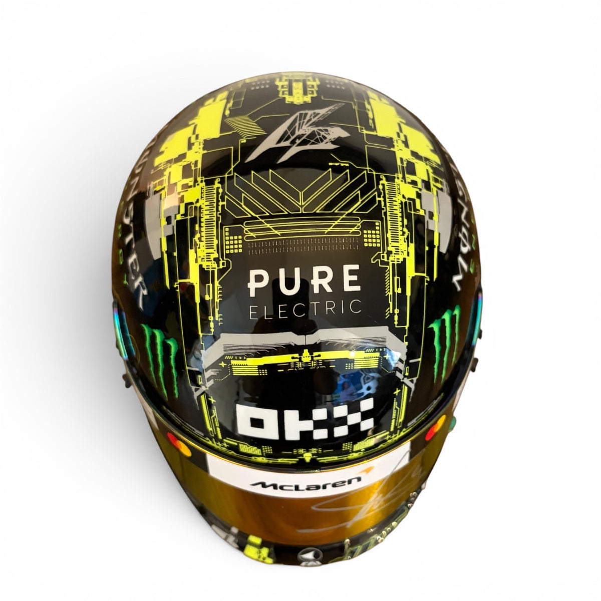 Lando Norris 2025 Test Livery 1:2 Scale Bell Mini Hand Signed Helmet