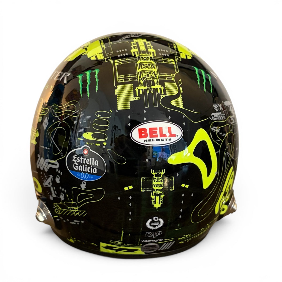 Lando Norris 2025 Test Livery 1:2 Scale Bell Mini Hand Signed Helmet