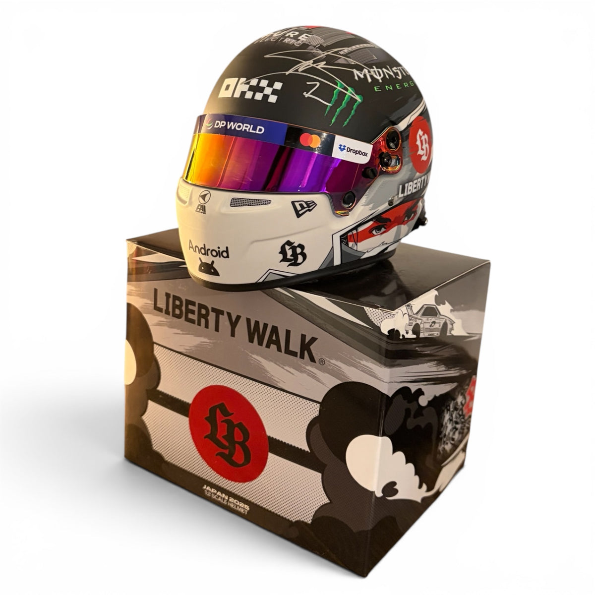Lando Norris 2025 Japan 1:2 Scale Signed Helmet with Rare #1 Signature
