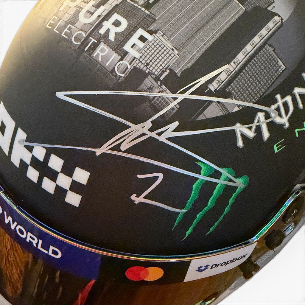 Lando Norris 2025 Japan 1:2 Scale Signed Helmet with Rare #1 Signature