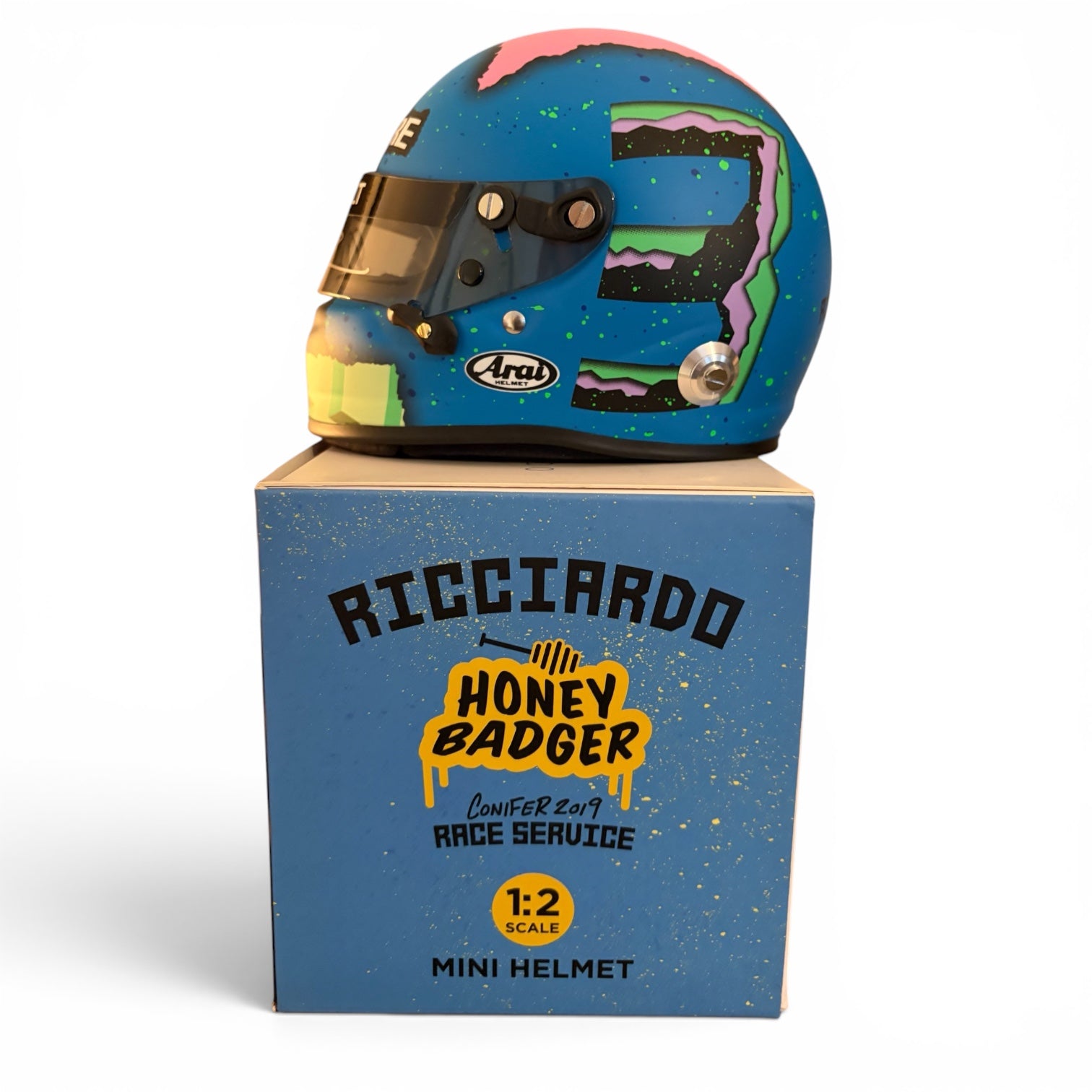 Daniel Ricciardo 2019 1:2 Scale Hand Signed Arai Helmet