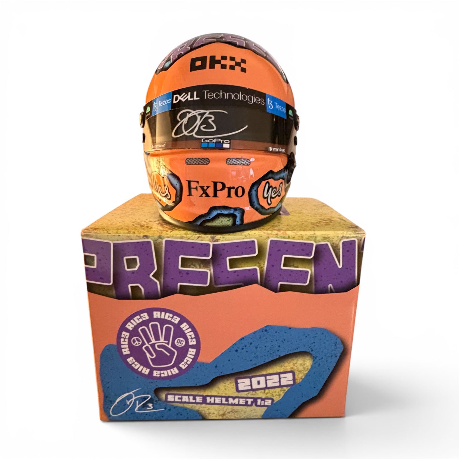 Daniel Ricciardo 2022 1:2 Scale Hand Signed Arai Helmet