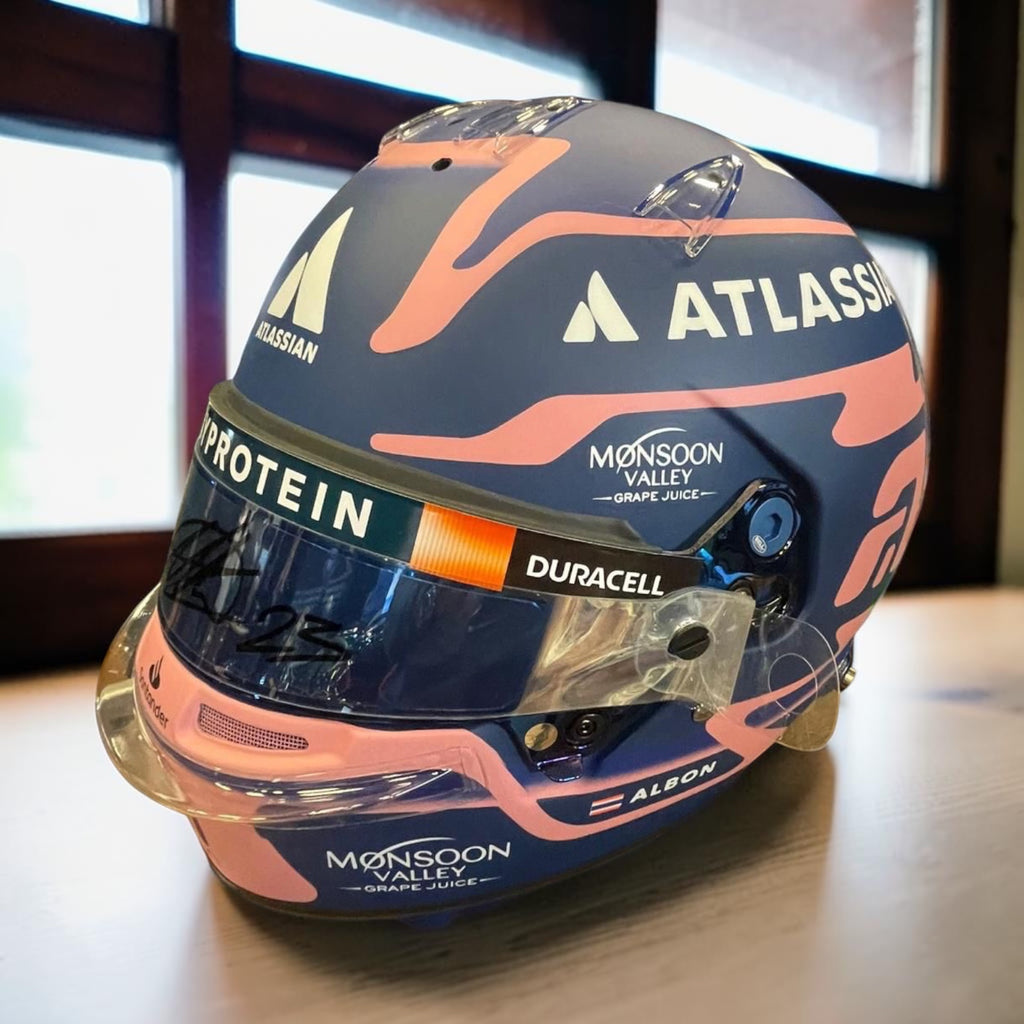 Alex Albon 2025 Race Issue Unworn 1:1 Bell HP77 Signed F1 Helmet