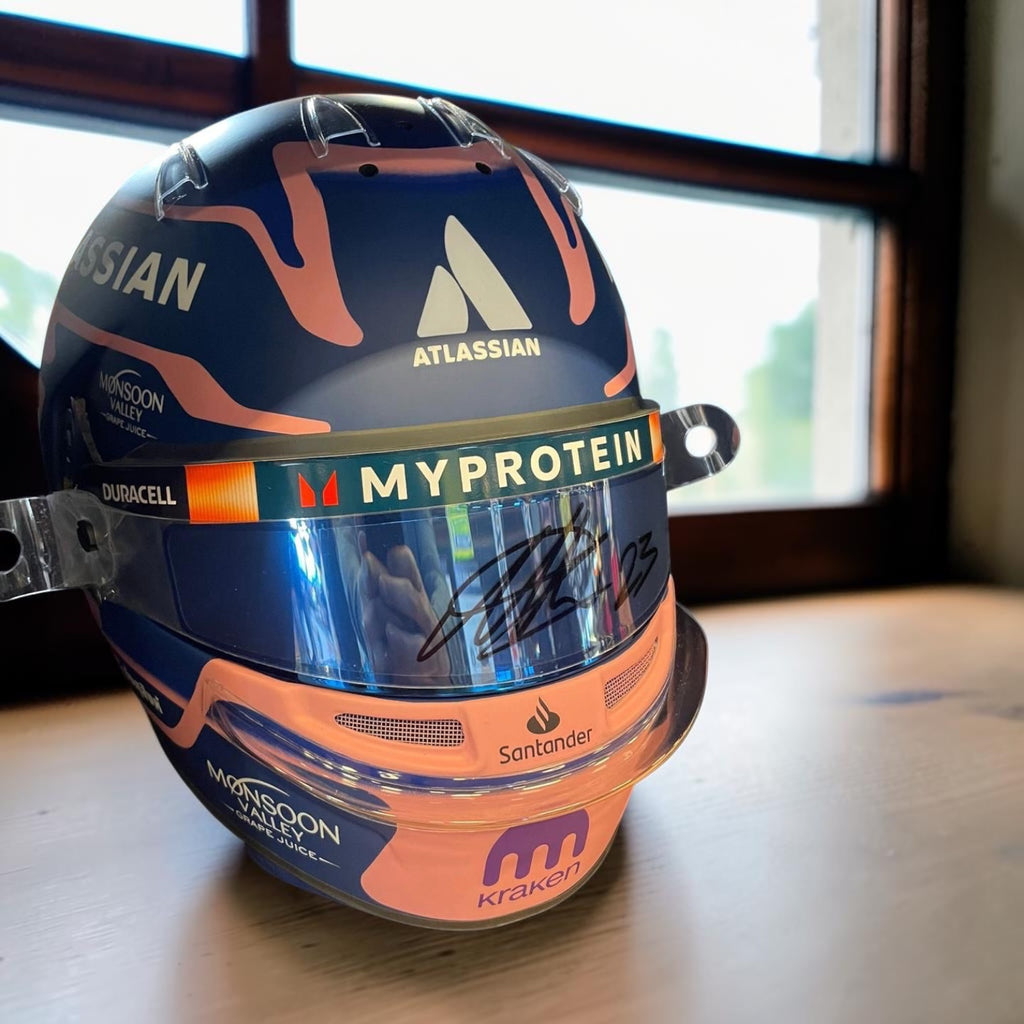 Alex Albon 2025 Race Issue Unworn 1:1 Bell HP77 Signed F1 Helmet