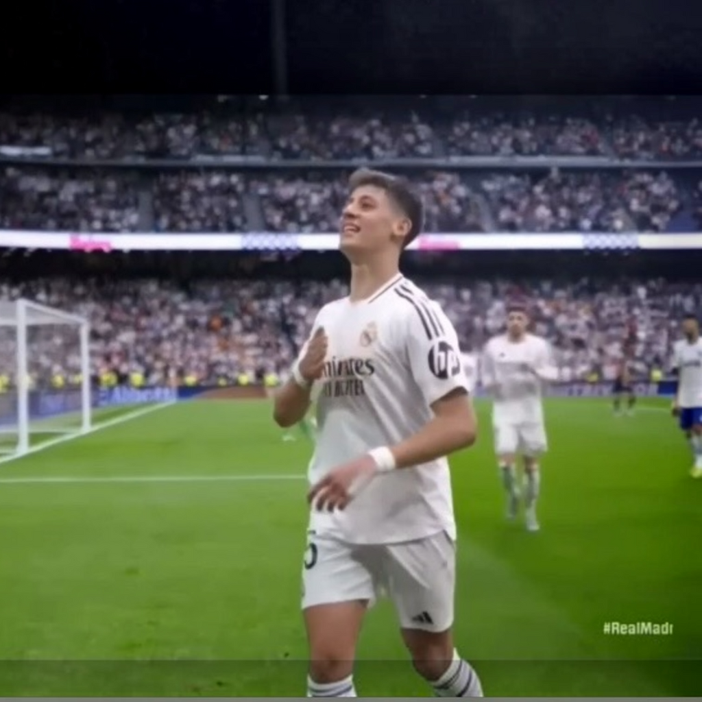 Arda Guler Real Madrid Match Worn Shirt, Gameweek 34 of 2024/25 Season