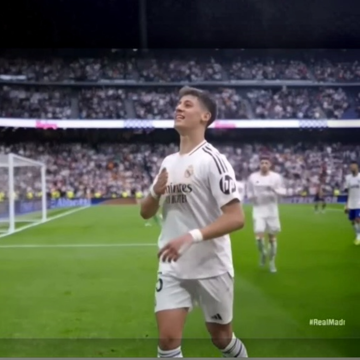 Arda Guler Real Madrid Match Worn Shirt, Gameweek 34 of 2024/25 Season