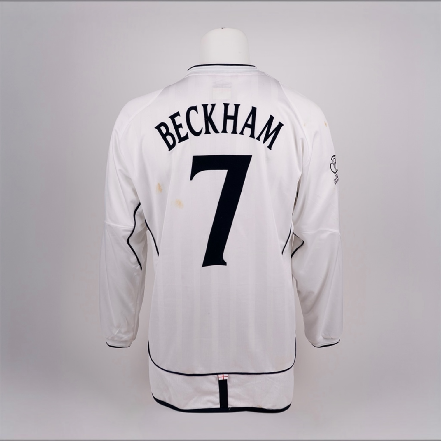 David Beckham Match Issue, Signed England 2002 Shirt with 2010 Season Match Worn Boots
