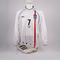 David Beckham Match Issue, Signed England 2002 Shirt with 2010 Season Match Worn Boots