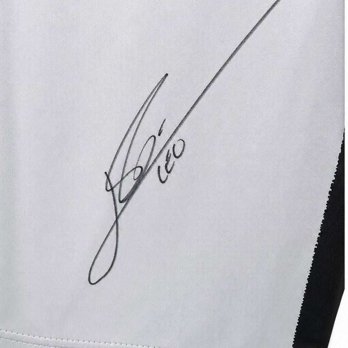Lionel Messi & Kylian Mbappe Hand Signed Paris Saint Germain (PSG) 2022-23 Season Official Away shirt (Front Signed)