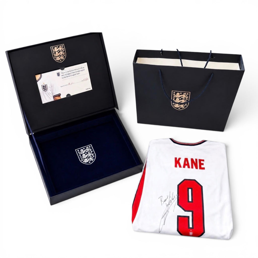 Harry Kane Official Back Signed England 2026 Home Shirt in Official England FA Packaging
