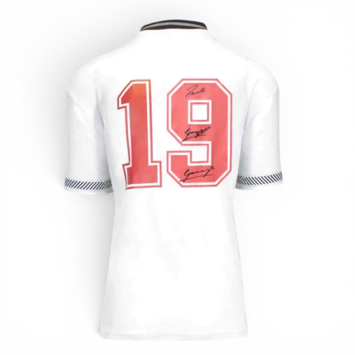 Paul Gascoigne Official FIFA World Cup Back Signed England 1990 Home Shirt in Deluxe packaging