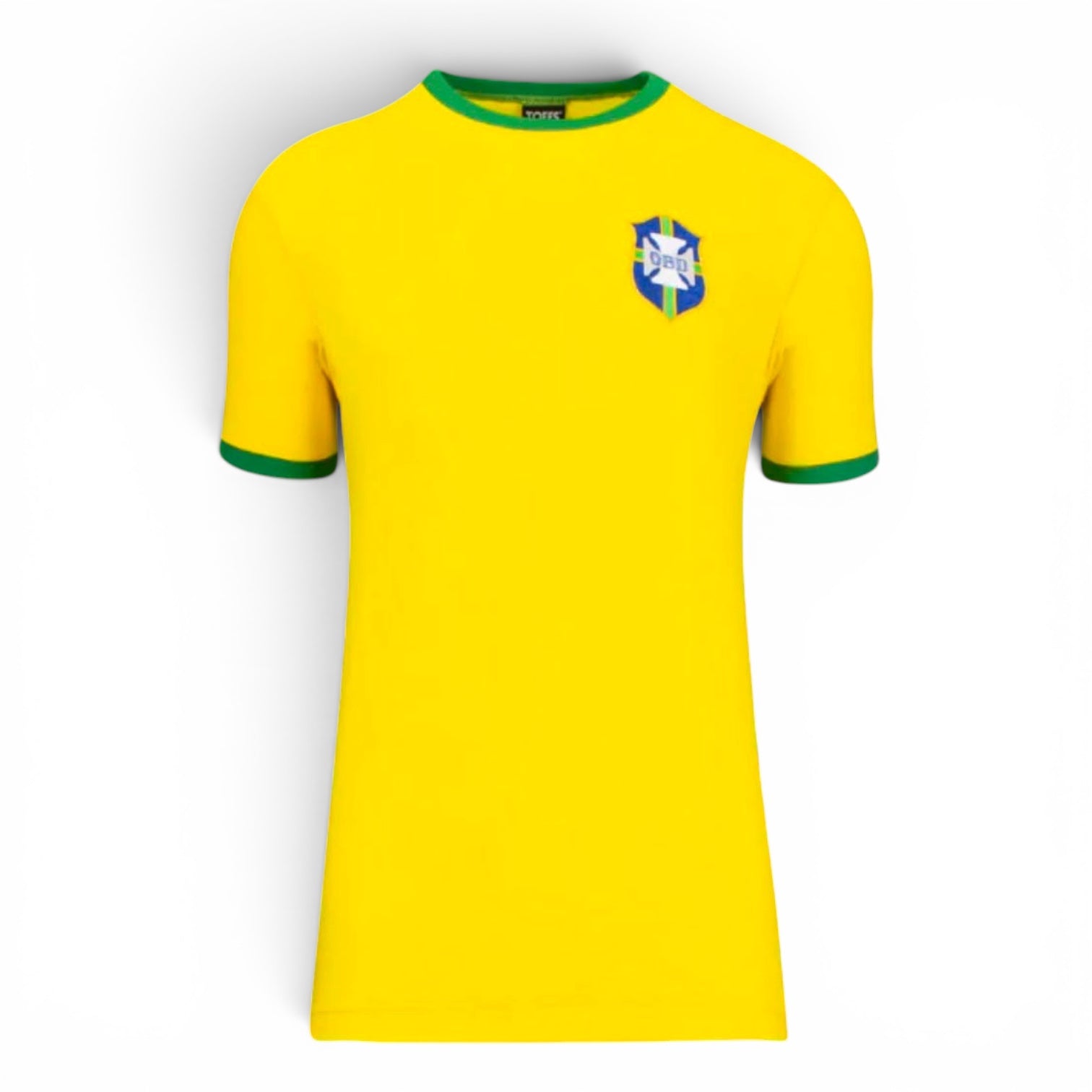 Romario Back Signed Brazil Retro Home Shirt in Deluxe Packaging