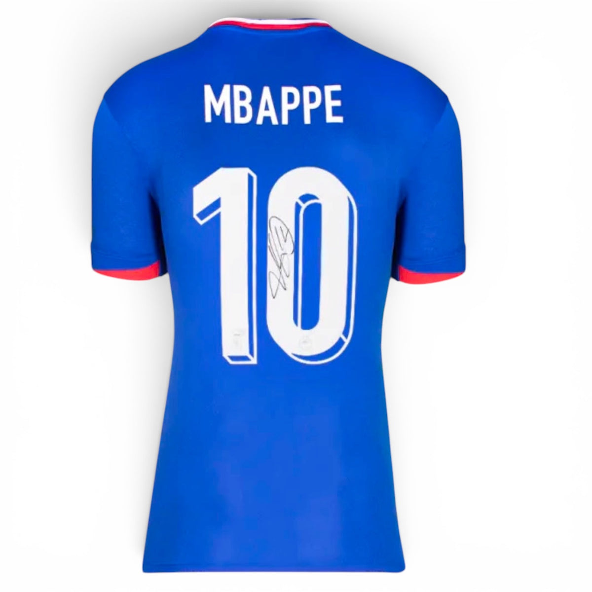 Kylian Mbappe Official FIFA France Back signed 2024 Home Shirt