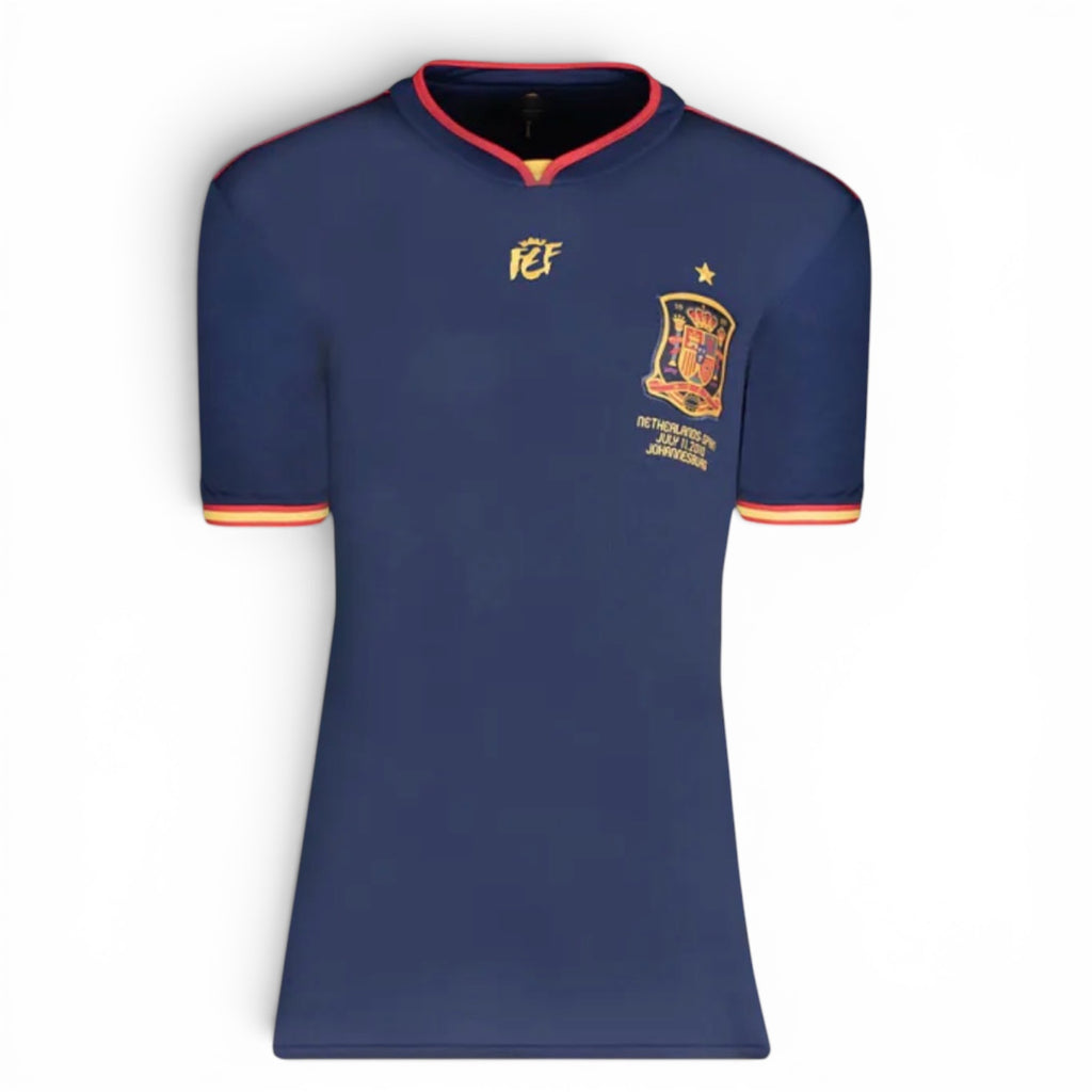 Xavi Official FIFA World Cup Back Signed Spain 2010 Away Shirt in Deluxe Packaging