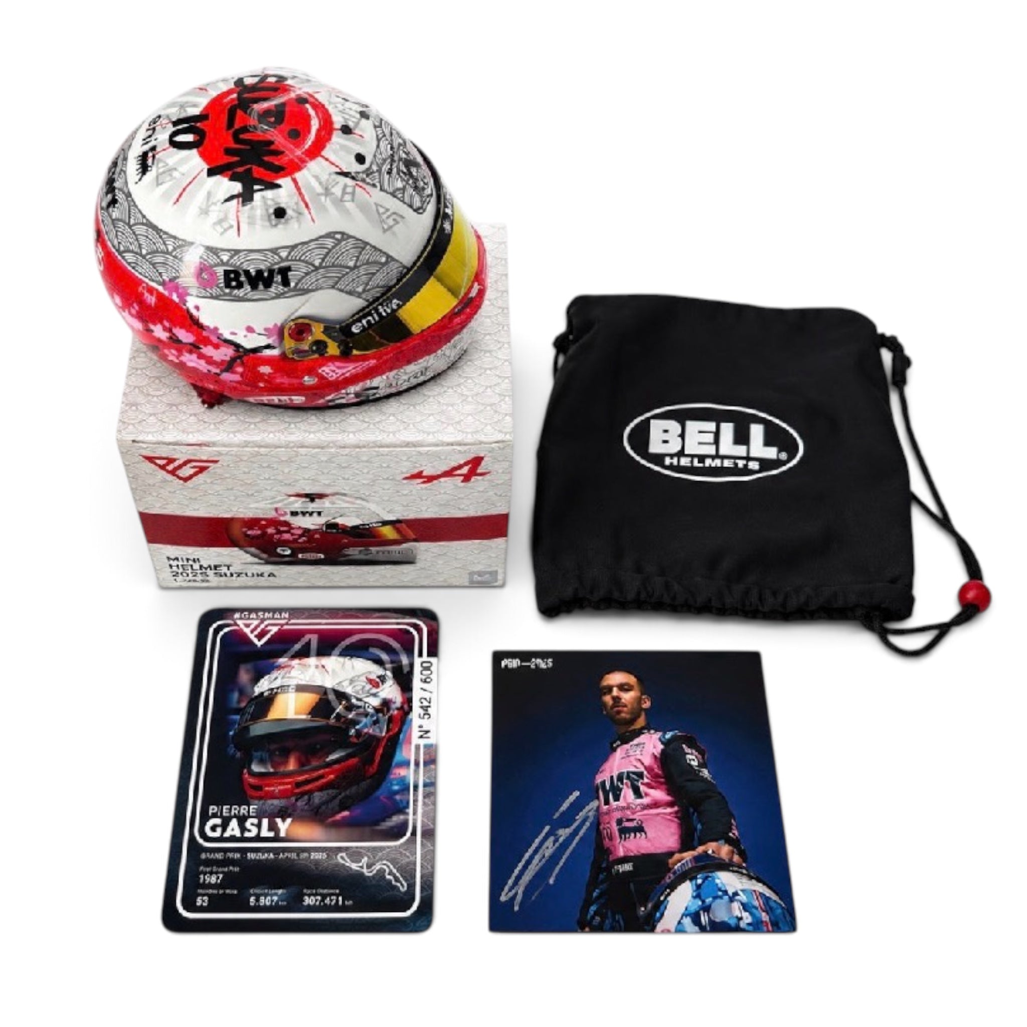 Pierre Gasly 2025 1:2 Scale Bell Limited Edition Signed Japanese GP Helmet